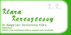 klara keresztessy business card